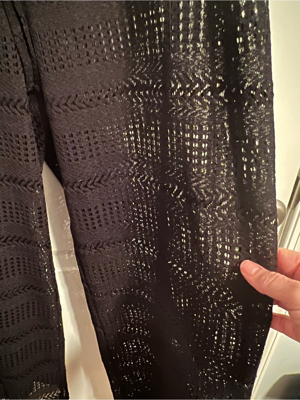 Shade & Shore Black Open-Knit Cover-Up  Pants